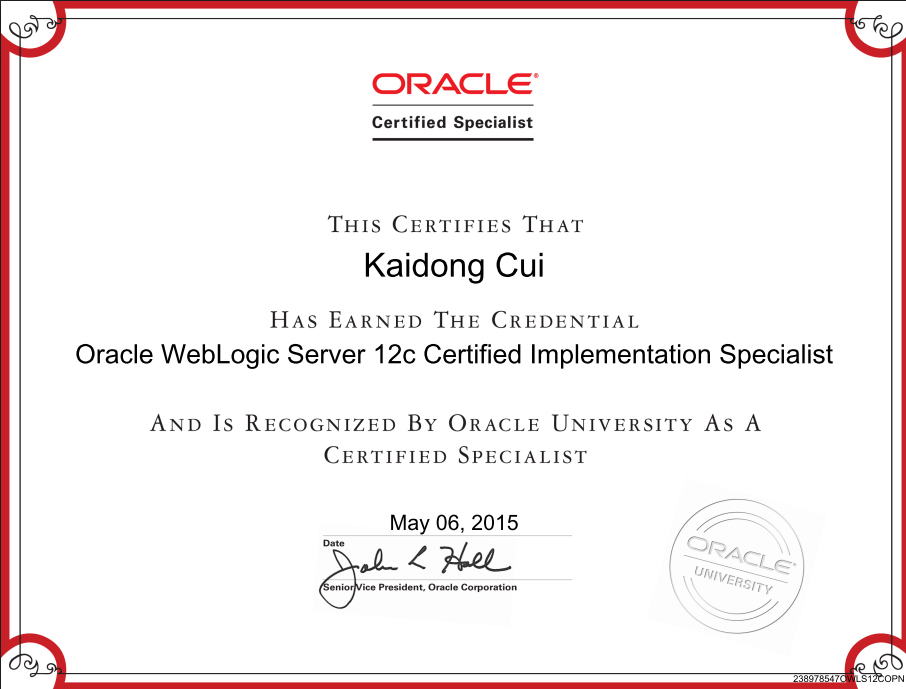 WebLogic Certified Implementation Specialist